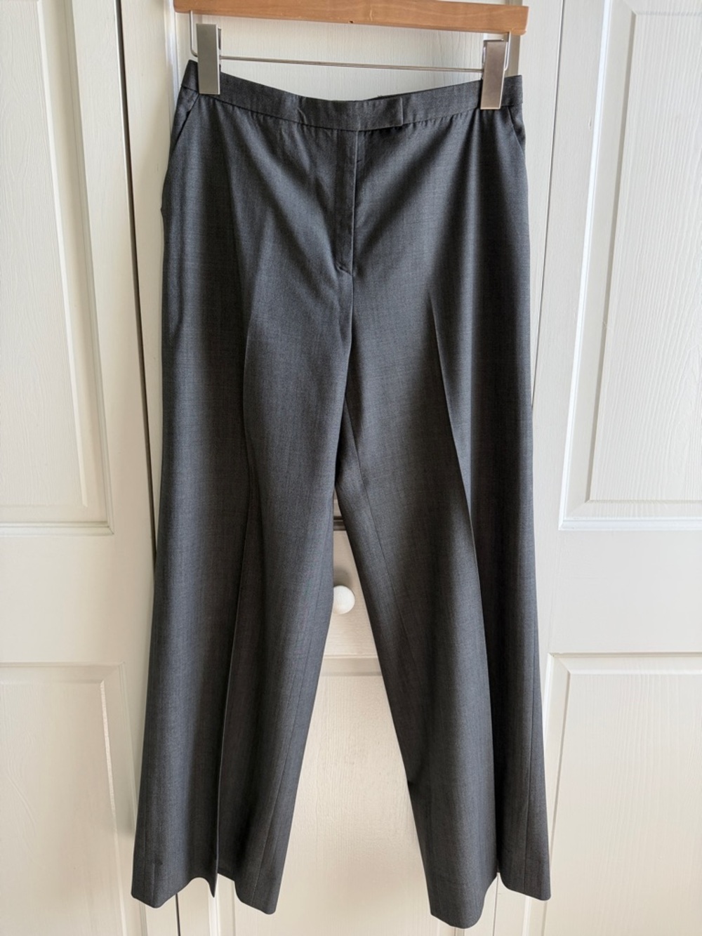 Vintage Calvin Klein Classic Wide-Leg Dress Pants in Charcoal Gray